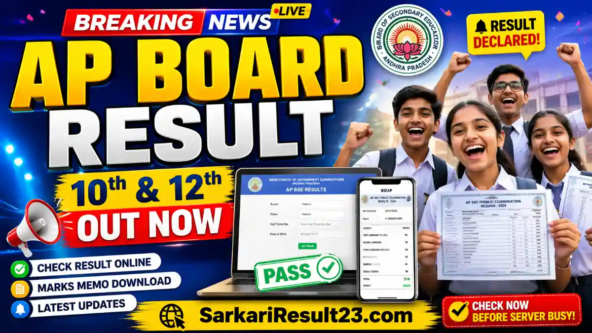 AP Board Result 2026 10th 12th @apbe.co.in Check AP Result 2026
