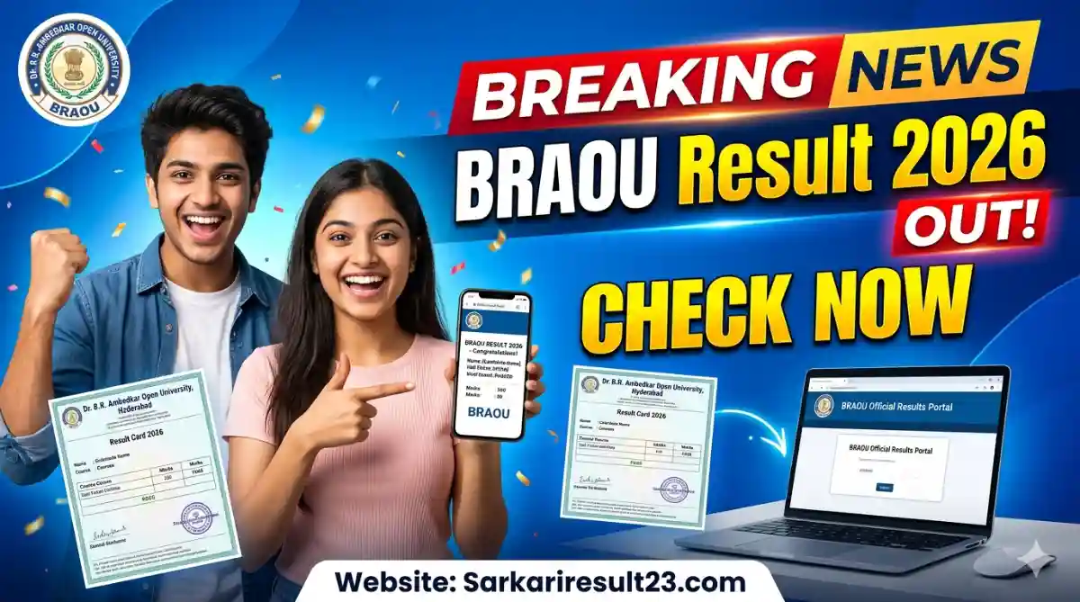 BRAOU Result 2026 Released Check Dr BR Ambedkar Open University UG PG Results Online