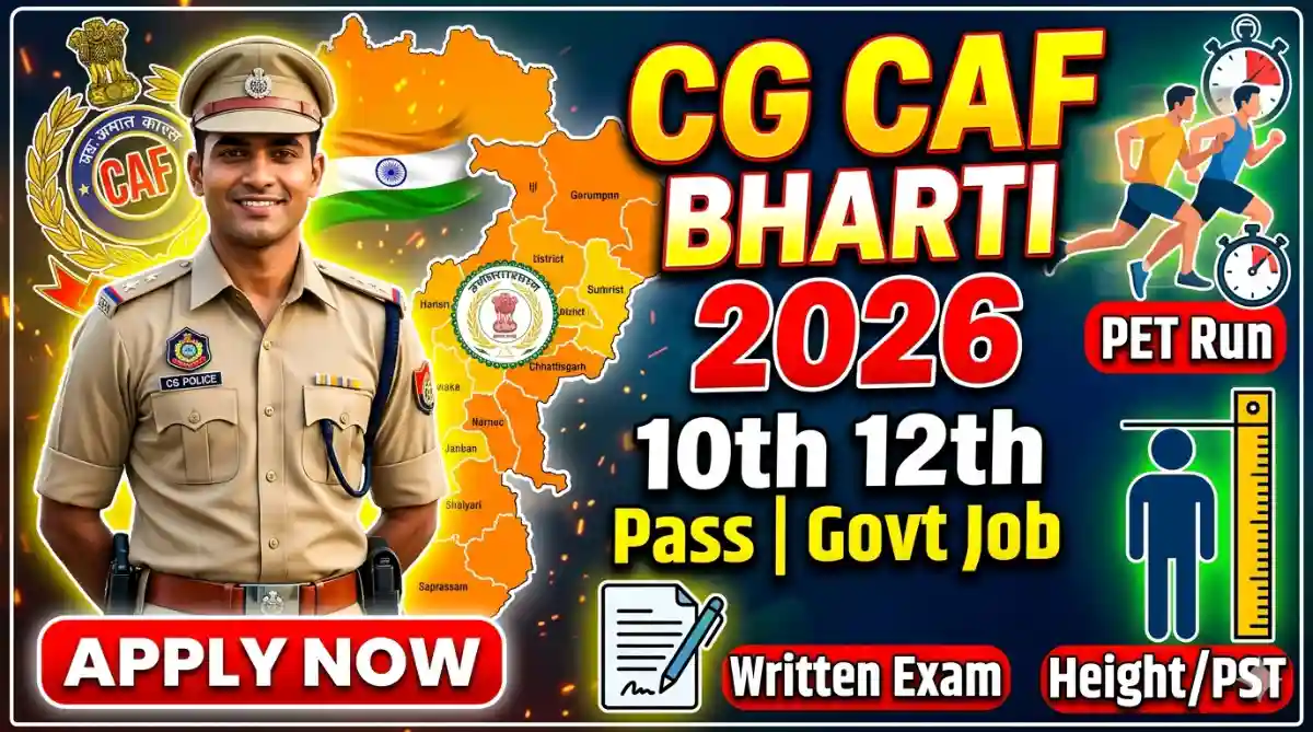 CG CAF Bharti 2026 Cg Armed Force Recruitment 2026 Apply online