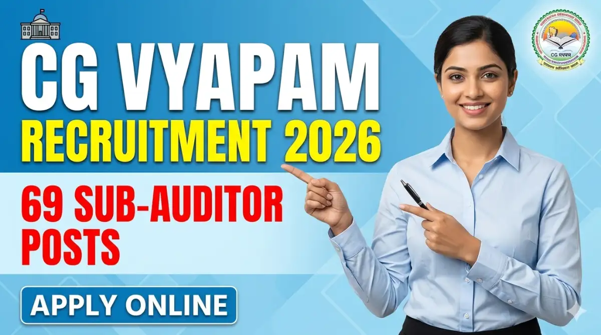 CG Vyapam Recruitment 2026 Recruitment for 69 Sub Inspector Posts in Cooperative Department Apply Online