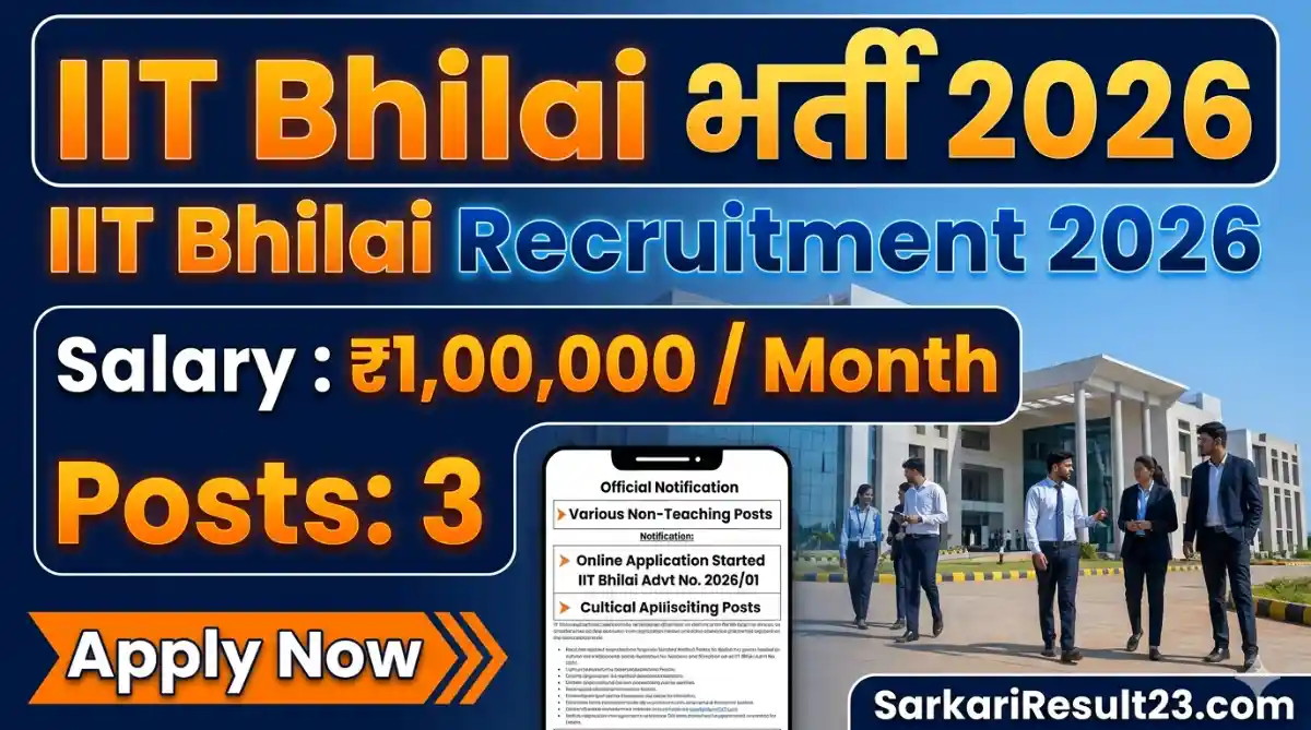 IIT Bhilai Recruitment 2026 Apply Online for Project Manager, Software Developer & Project Associate Posts