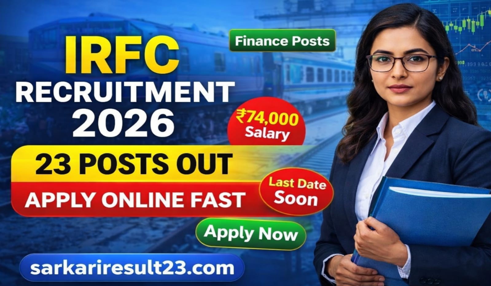 IRFC Recruitment 2026 Assistant 23 Posts Apply Online
