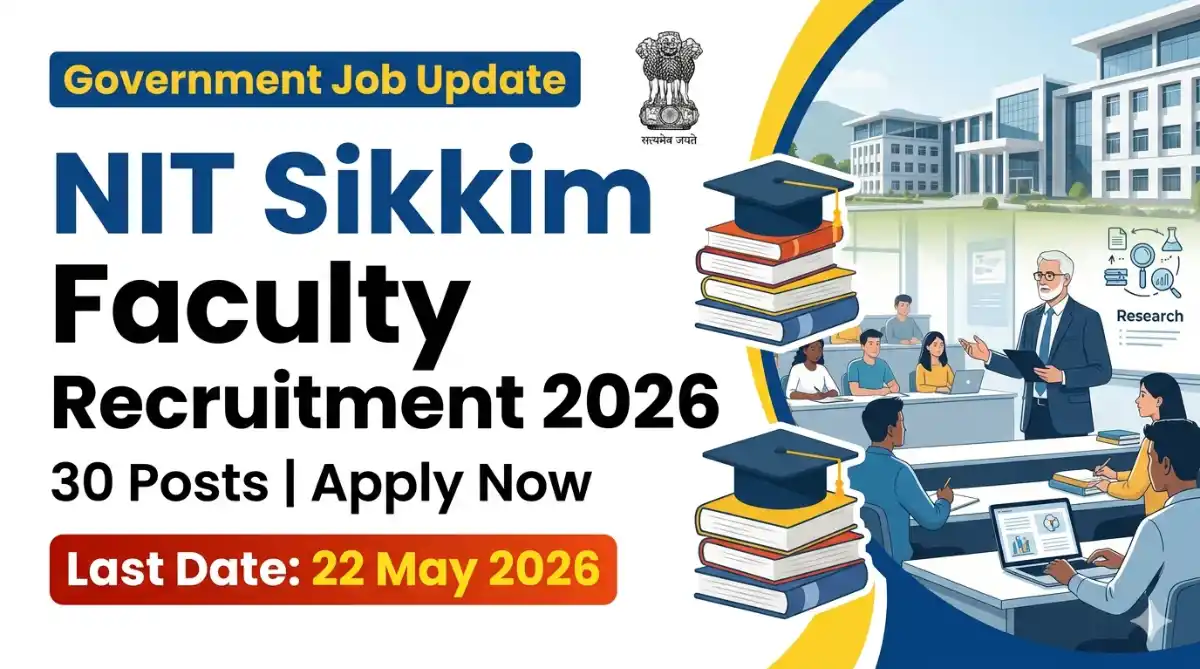 NIT Sikkim Faculty Recruitment 2026 Apply Offline for Assistant Professor, Associate Professor & Professor Posts