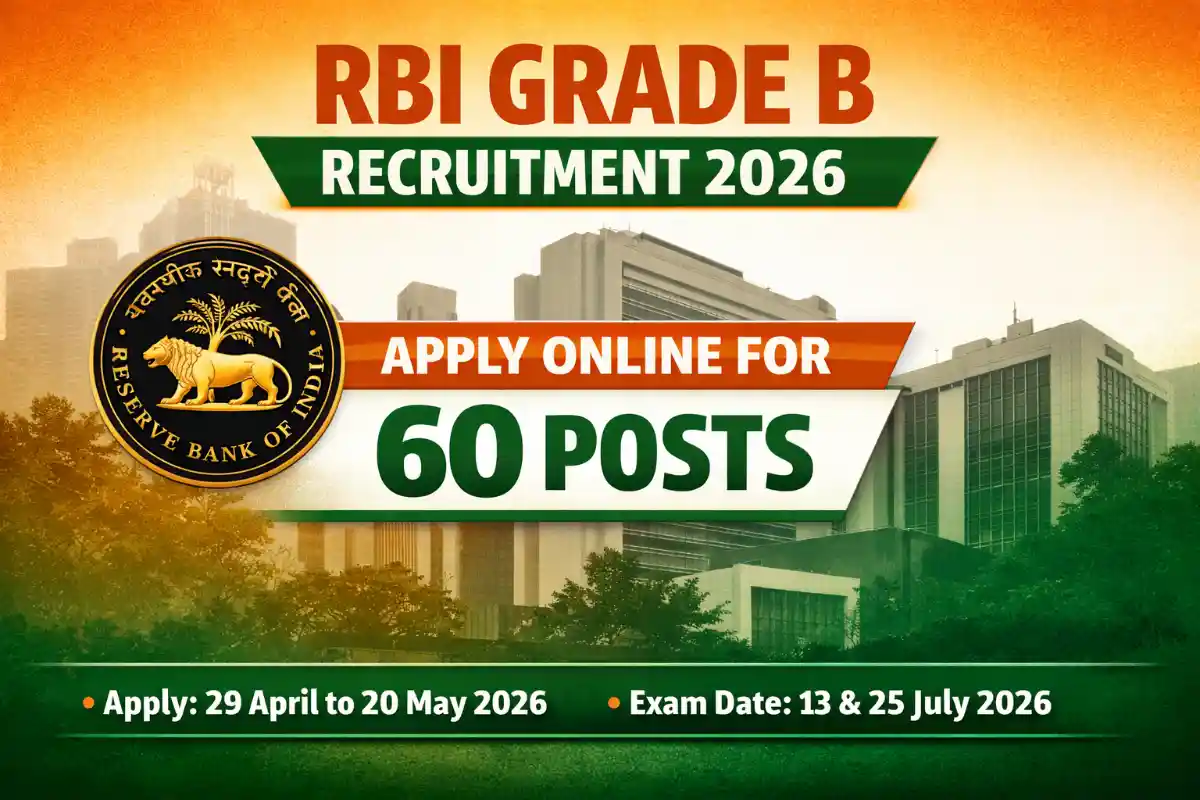 RBI Officers Grade B Recruitment 2026 Notification Out - Apply Online for 60 Posts