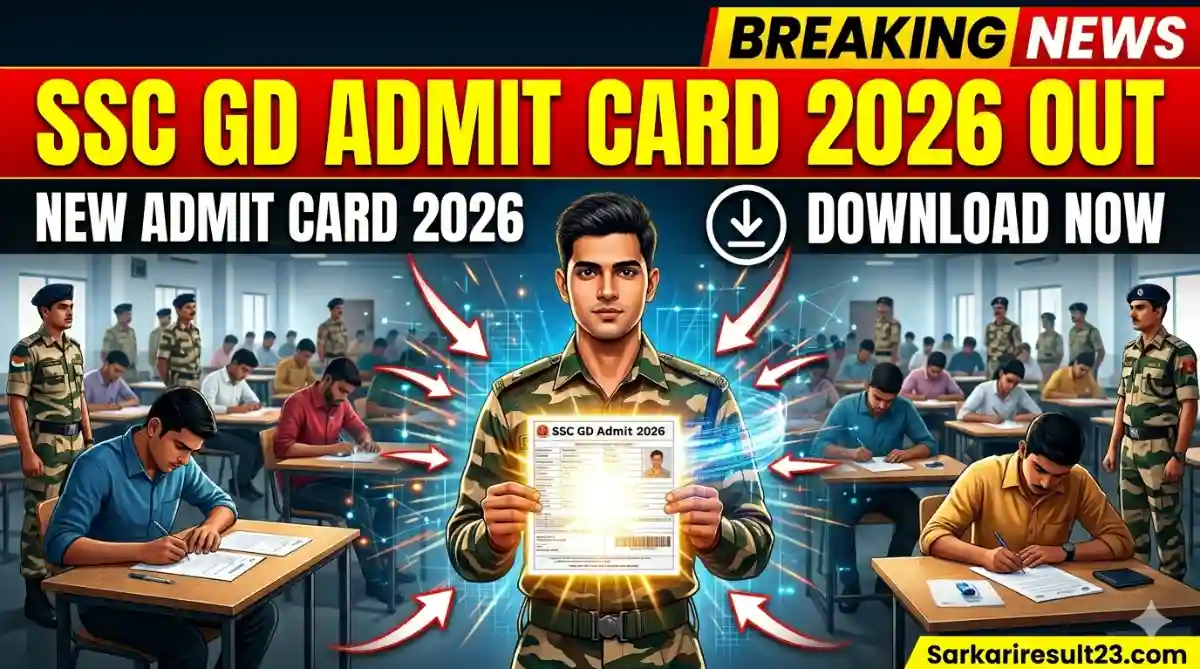 SSC GD Constable Admit Card 2026 Download {OUT} Check Exam City & Hall Ticket Details