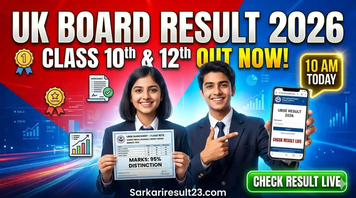 UK Board Result 2026 Today at 10 AM – Check UBSE Class 10, 12 Result Link, Toppers & Stats @ubse.uk.gov.in